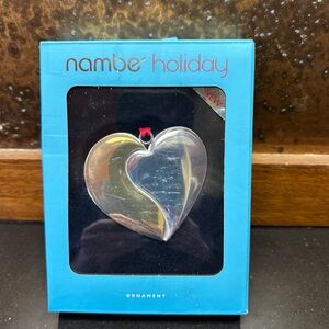Nambe Holiday Heart Ornament 2023 Gold And Silver 3”